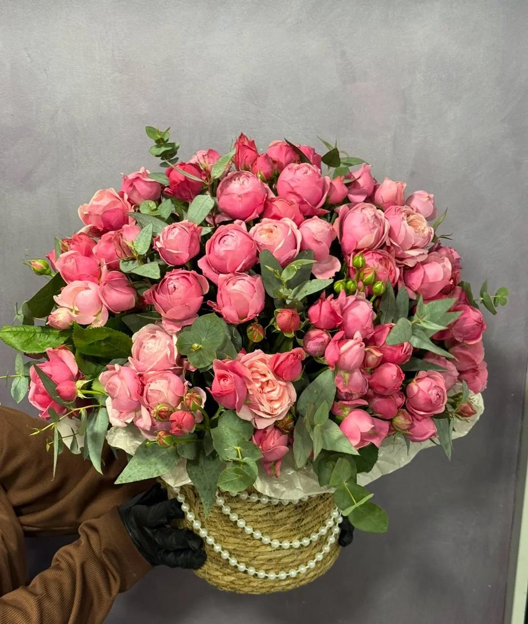 Peonies in a basket | ծաղիկներ, ծաղկեպսակներ, բույսեր Երևան