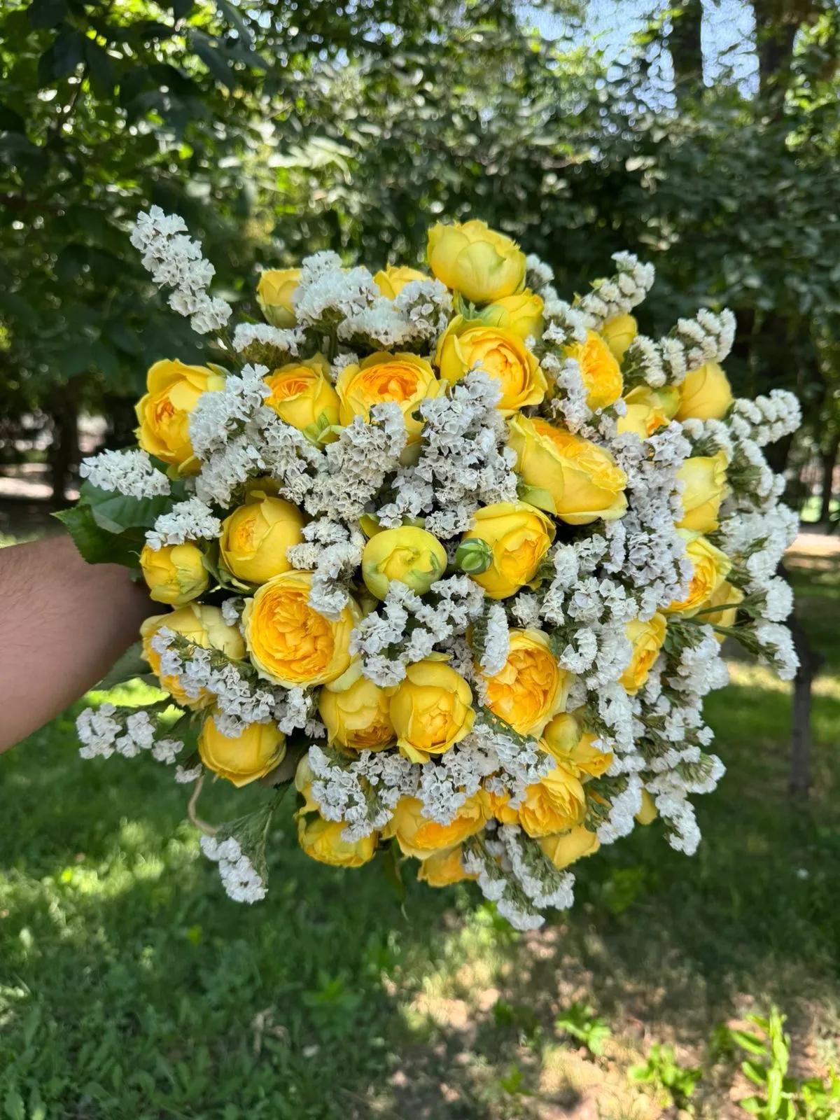 Bunch of yellow peonies | ծաղիկներ, ծաղկեպսակներ, բույսեր Երևան