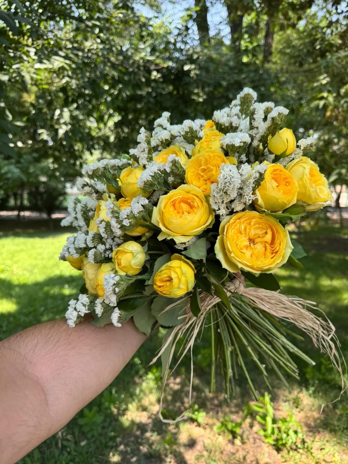 Bunch of yellow peonies | ծաղիկներ, ծաղկեպսակներ, բույսեր Երևան