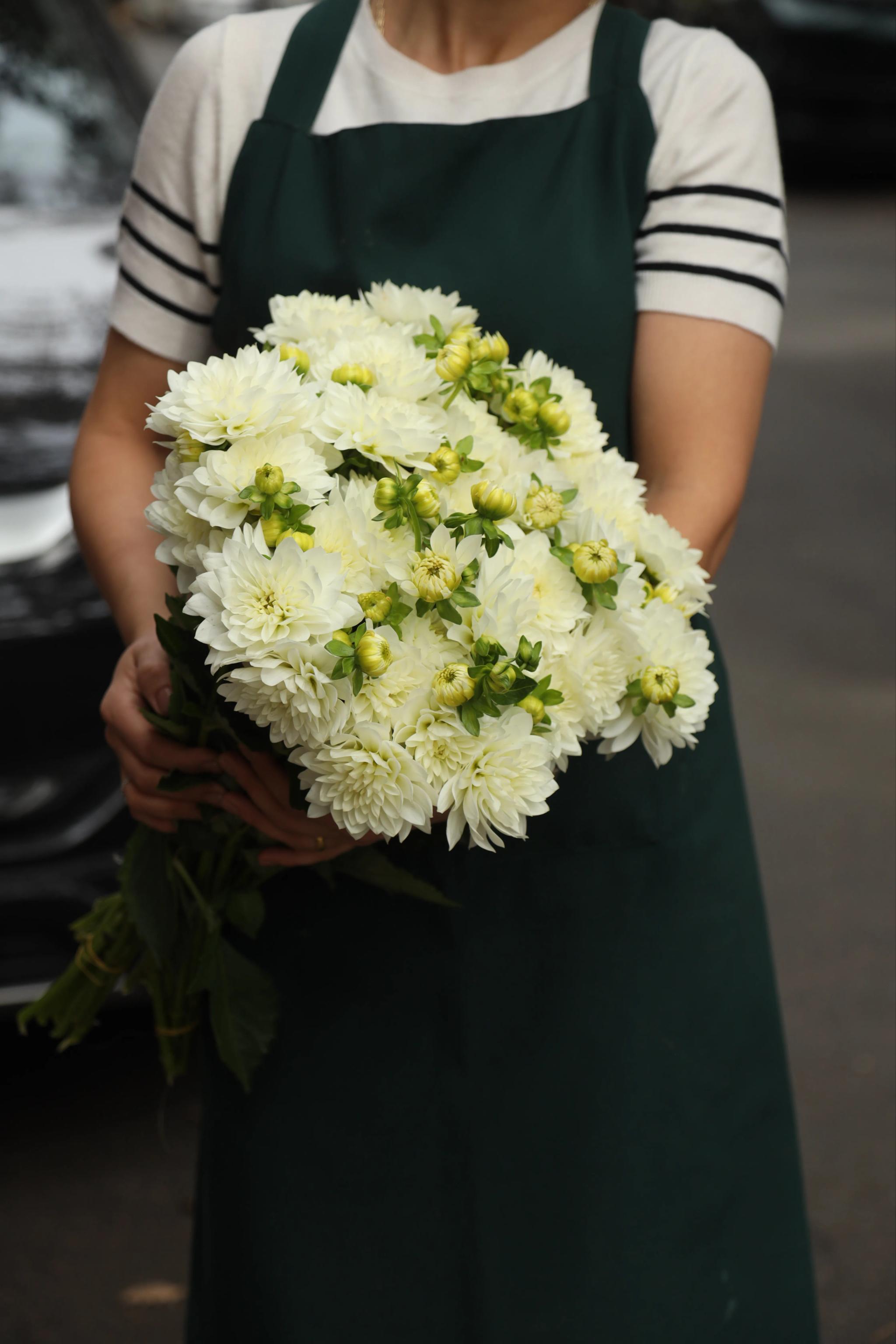 Букет белых хризантем | ծաղիկներ, ծաղկեպսակներ, բույսեր Երևան